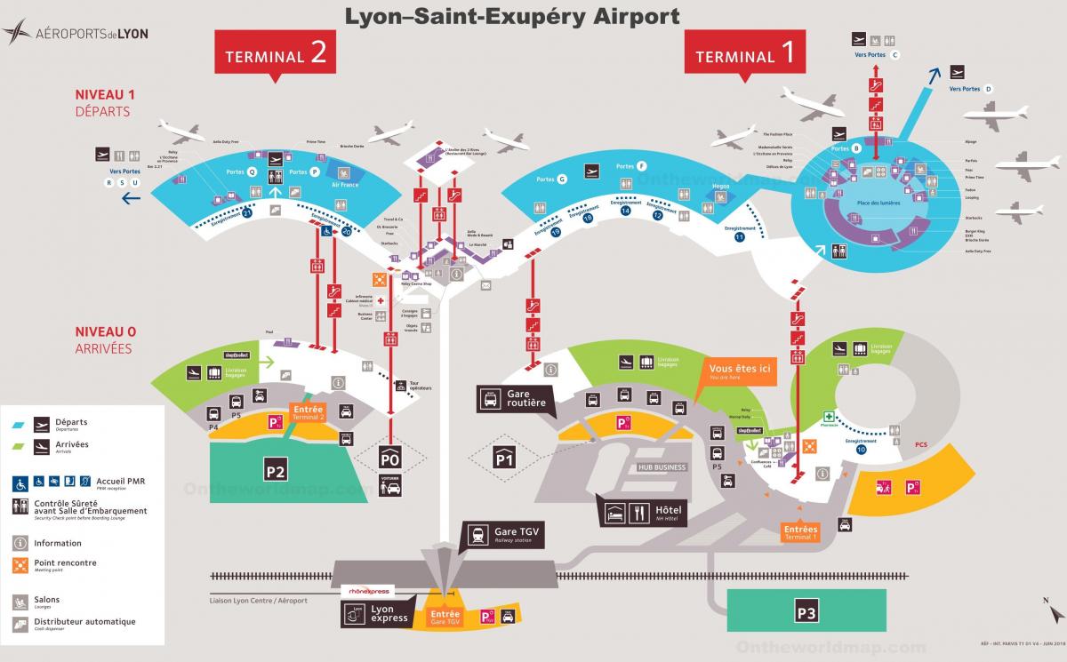 خريطة محطة مطار ليون