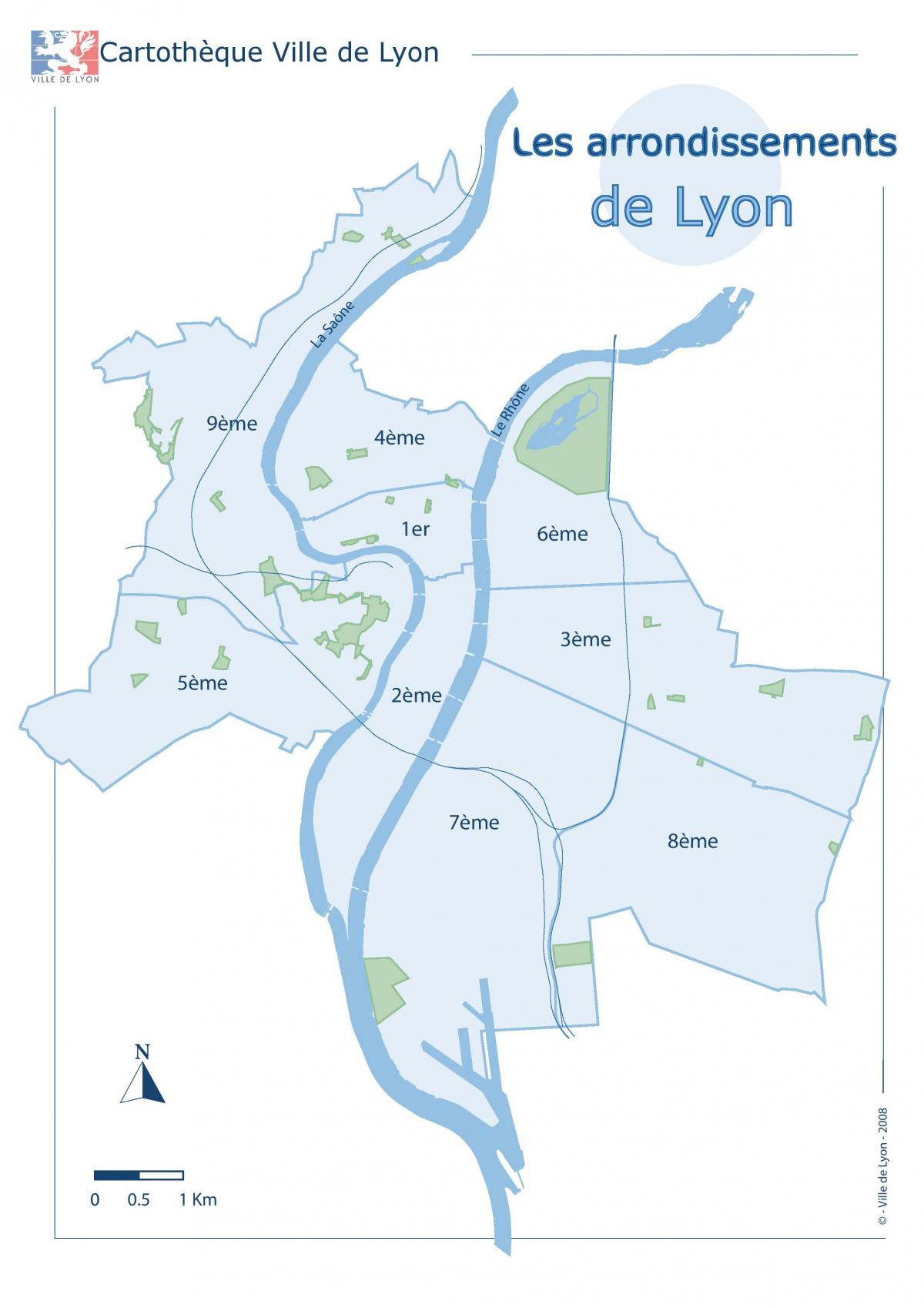 خريطة منطقة ليون