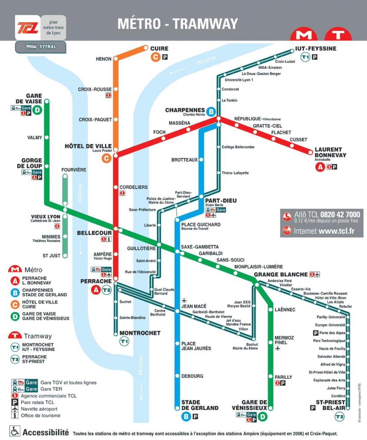 خريطة محطات مترو ليون