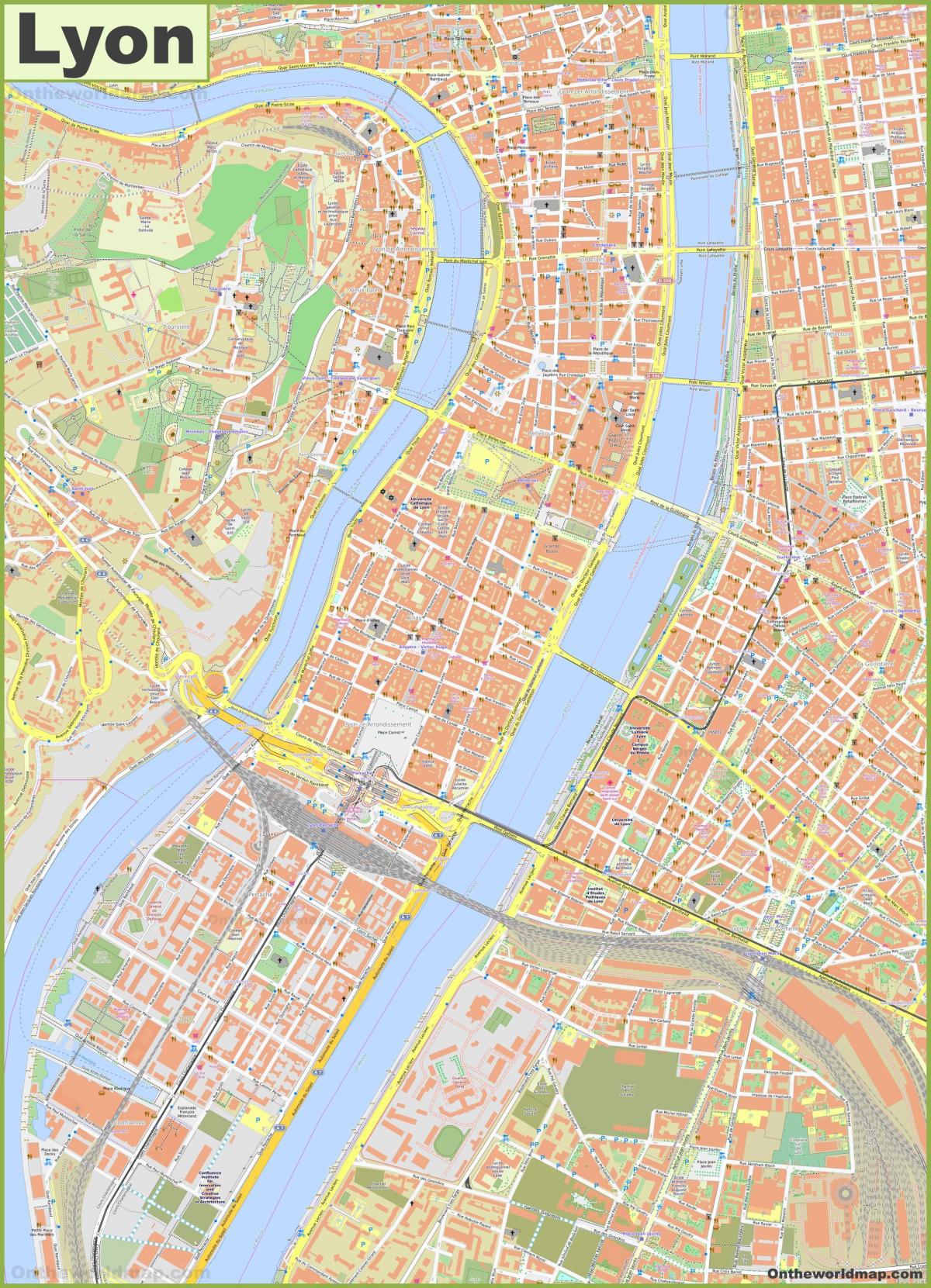 خريطة شوارع ليون